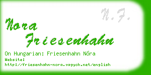 nora friesenhahn business card
